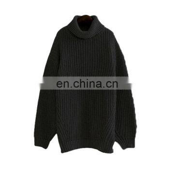 TWOTWINSTYLE Knitting Long Sleeve Turtleneck Warm Thick Korean Female Sweater