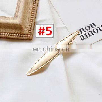 Vintage Hair Clips Female Girl Metal Barrettes Love Heart Leaf Design Hairpins 6styles