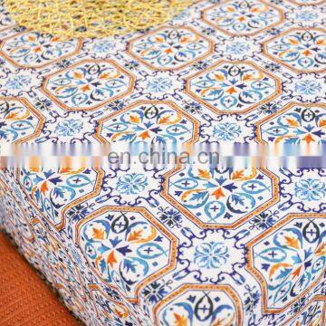 Bohemia Grid Oblong Printed Tablecloth Dining Table Cloth for Essential Home photo-5