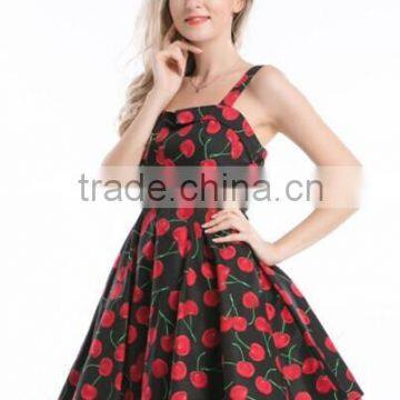 Bestdress cheap pin up Womens Cherry Vintage 50s 60s Swing Housewife Prom Party rockabilly dress boutique