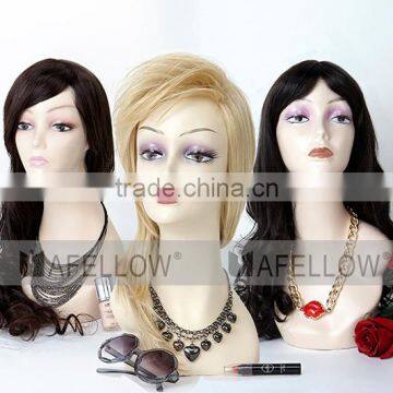 Cheap head mannequin female realist display hair mannequin H1099