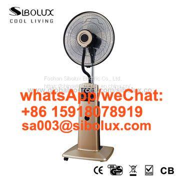 16 inch plastic LED display misting fan with remote/mist fan