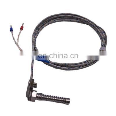 L shape probe K type pressure spring fixed thermocouple /temperature sensor