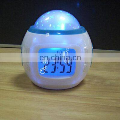 Muti-colors Digital Thermometer Led Star Sky Projector Clock photo-3