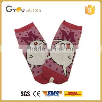 Woman's cartoon drawing ankle socks