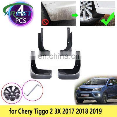 4 PCS for Chery Tiggo 2 3X 2017 2018 2019 Mudguards Mudflaps Fender Guards Splash Mud Flaps Guard Front Rear Wheel Accessories