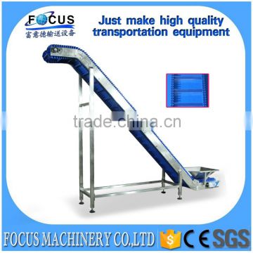 large angle inclined belt conveyor /incline chain conveyor/Stainless steel inclined belt conveyor