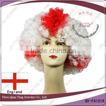 England custom color team football sports fan wigs