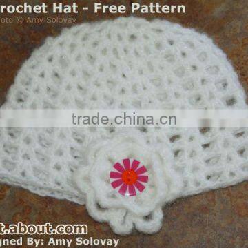 Laced crochet cap for ladies