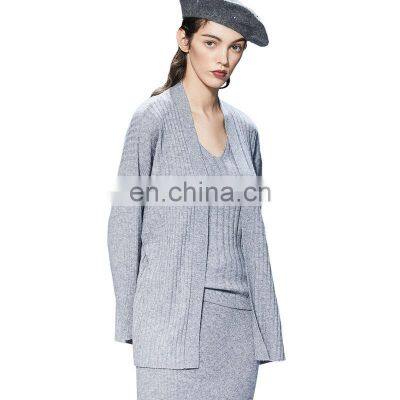 Women Sleeveless Wool Cashmere Knit Vest Camisole and Cardigan Set photo-5