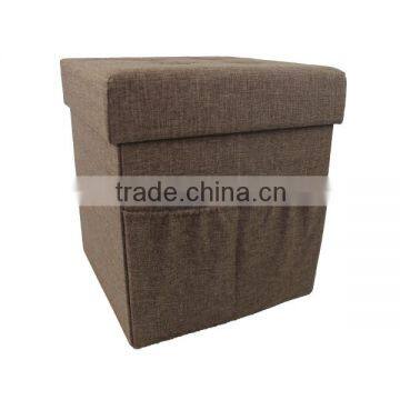 Ample Collapsible Storage Ottoman With Cushion Top photo-5