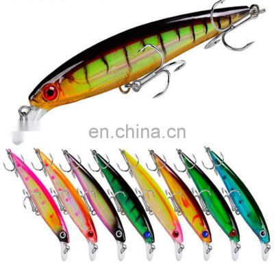 Amazon top sales lures minnow 10 Colors 13.4g/11cm black minnow lure best quality floating minnow lure fish bait supplier