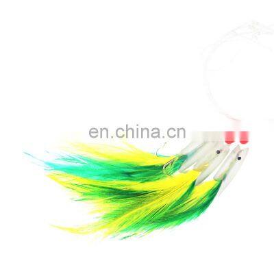 10cm 10g Trolling rubber Skirt  Big Game Tuna Clone fishing  Lure  with feather