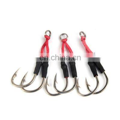 New Product High Carbon Steel 10#-20# Double Jig Assist Hooks for Slow Jigging Lure and Trolling Saltwater Fishing photo-3