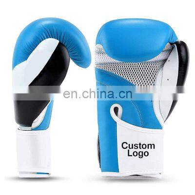 Leather Fabric Safety Protection Professional Custom Logo OEM Fighting Training Boxing Gloves