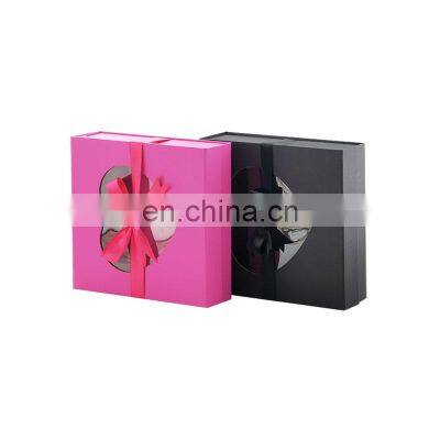 Custom design pink luxurious magnetic flip top folding gift boxes