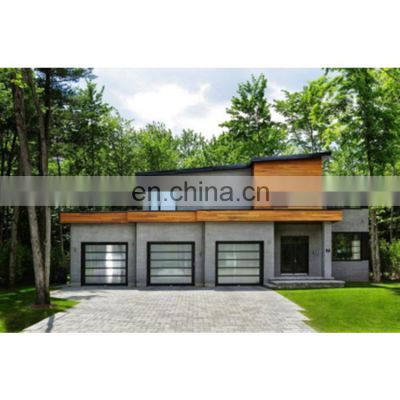 Cheap Electric Anodised Automatic  Low-E Glass Aluminum Garage Door Price