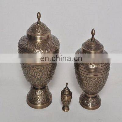 luxury antique metal urns