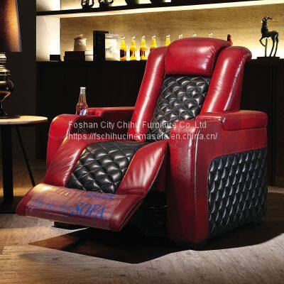 Popular Recliner Chair Modern Design Adjustable Headrest Single Private Cinema Seats photo-4