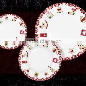 18 pcs poecelain dinner set wtth christmas decal