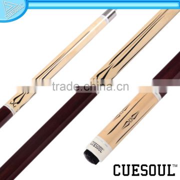 CUESOUL Latest Style Rubber Wrap Maple Shaft 1/2 Pool Cue,Quick Release,