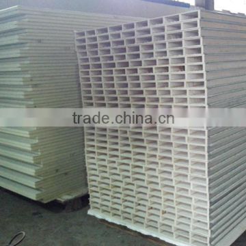 Hollow mgo board sandwich panel 10mm width gap PPGI steel surface