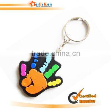 2014 china promotion soft PVC hand shape Keychain