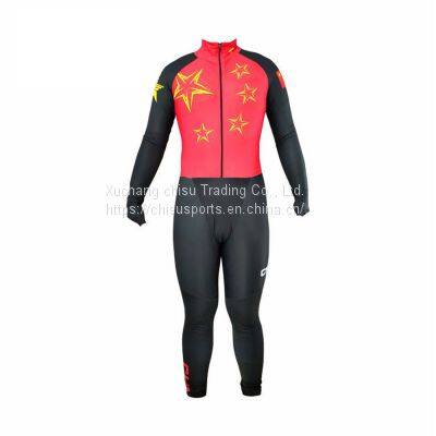 Custom Short Track Speed Skating Suits Cut Resistance Long Sleeved Alpine Ski Wear Waterproof Speed Skating Racing Skin Suit