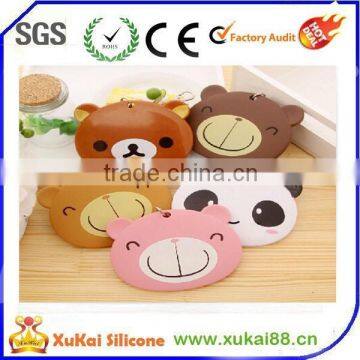 cartoon bear silicone card cover