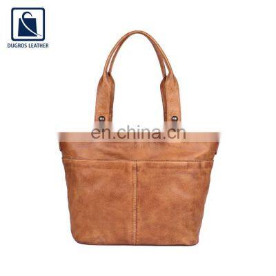 Unique Design Best Quality Wholesale Swiss Cotton Lining Women Genuine Leather Handbag at Competitive Price