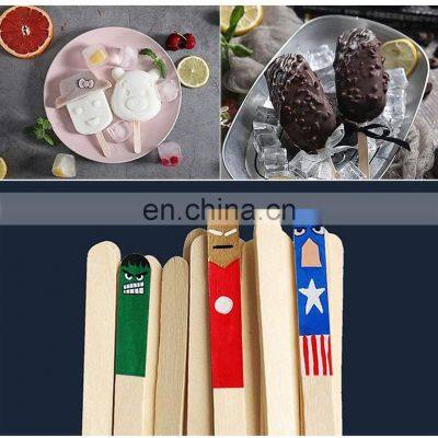 Yada Wooden Magnum Ice Cream Stick Disposable Ice Cream Sticks With Wholesale Price Custom Logo Popsicle Sticks photo-5