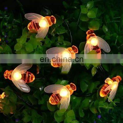 20/30/50led Bee Butterfly Shaped Garden Tree Grass Brushes Outdoor Waterproof Ip65 Christmas Party Patio Solar Led String Light photo-2
