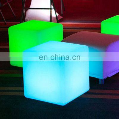 Nightclub Furniture Cube Light Chair 2022 New Wholesale Garden Solar Light Decoration Huel Bar and Pub Cube Table LED Cube Chair