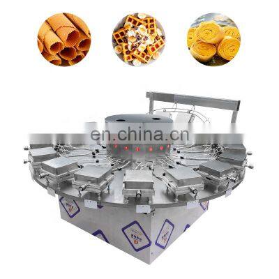 Full Automatic Aluminium Iron Ice Cream Waffle Cone Snack Baking Maker Making Machine for Egg Roll