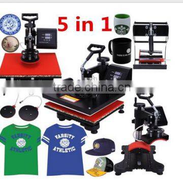 New Special offer 5 in 1 combo heat press machine heat transfer machine