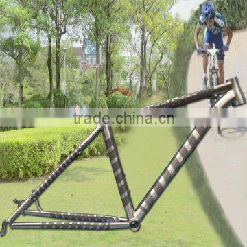 No.1 Newest model 650B Rectangular tube titanium bike frame with post mount disc rack mount fender mount taper head tube