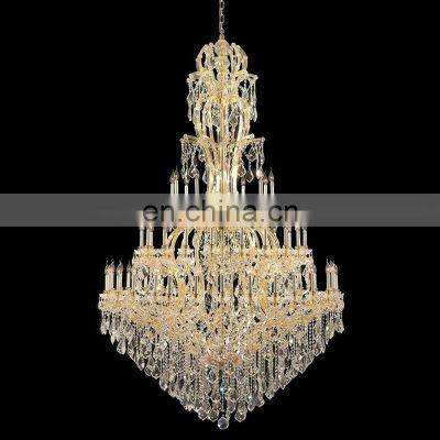 European style hotel event wedding large K9 crystal lamp luxury villa maria theresa crystal chandelier