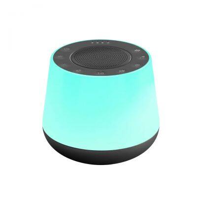 Portable Rechargeable White Noise Machine with 4 Levels Warm Light for Sleeping and Relaxing Compatible with Bluetooth Devices