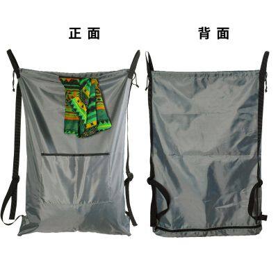 Washable Laundry Bag Backpack With Zipper Pocket, Heavy Duty Clothes Bag, 2 Strong Adjustable Shoulder Straps With Drawstring Closure for Travel, Camping or College photo-4