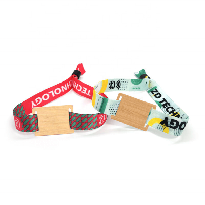 Custom Wooden NFC RFID Wristband Eco-friendly 13.56MHz photo-2
