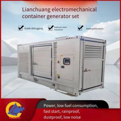 shangchai power 400kva enclosed diesel generator set with rainproof and noise reduction and self-starting function