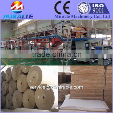 Fluted cardboard machine factory, tri wall paperboard making machine for sale