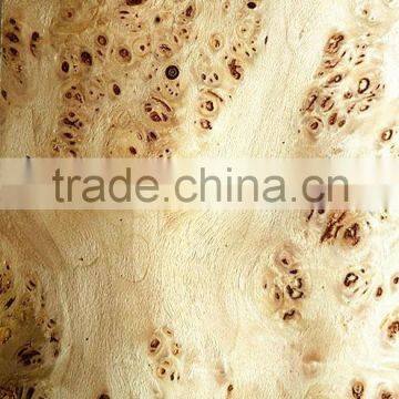 hat sale cheap sliced cut natural poplar burl wood veneer for wooden furniture door wall face skins