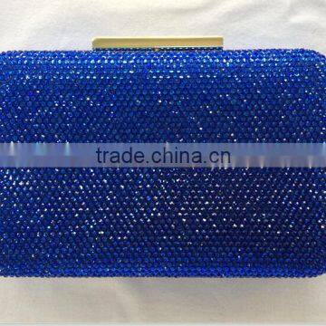Beige Gold Velvet Lining Crystal Stone Evening Bag Made in China photo-3