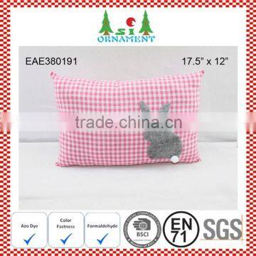 Pink color with bunny cushion for easter decoration