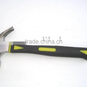 CLAW HAMMER WITH COLOUR PLASTIC-COATING HANDLE