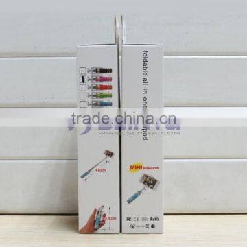 Promotional Gifts Folding Monopad Pocket Selfie Stick With 3.5MM Cable Selfie Monopad For IPhone Android IOS Smart Cell Phone