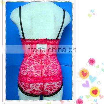 New Design Printting Lace Lingerie Photo, Sexy Hot Fashion Show Babydoll photo-3
