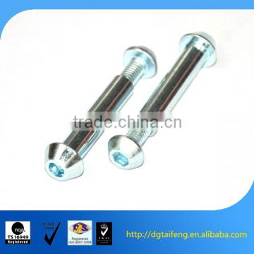 zinc finish button head allen socket male and female screws