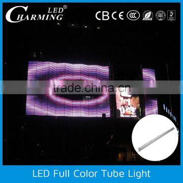 2015 new product full color flexible rgb tube light for outside building decoration